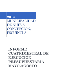 dmp informe cuatrimestral - Municipalidad de Nueva Concepción