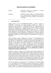 PRONUNCIAMIENTO Nº 396-2008/DOP