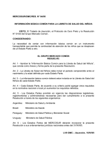 mercosur/gmc/res. n° 04/05