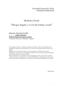 "Drogas ilegales y el rol del trabajo social"/López, Guzman.