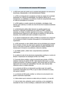 20 Conclusiones del Congreso RSE Zaragoza