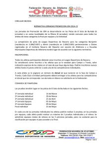 Circular 08, Jornadas de Promocion JDN Pista