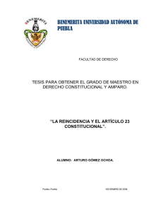 BENEMERITA UNIVERSIDAD AUTÓNOMA DE PUEBLA DERECHO CONSTITUCIONAL Y AMPARO.
