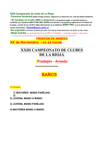 XVIII TORNEO DE PELOTA DE BAÑOS