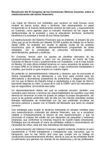 Resolución del IX Congreso de las Comisiones Obreras Canarias