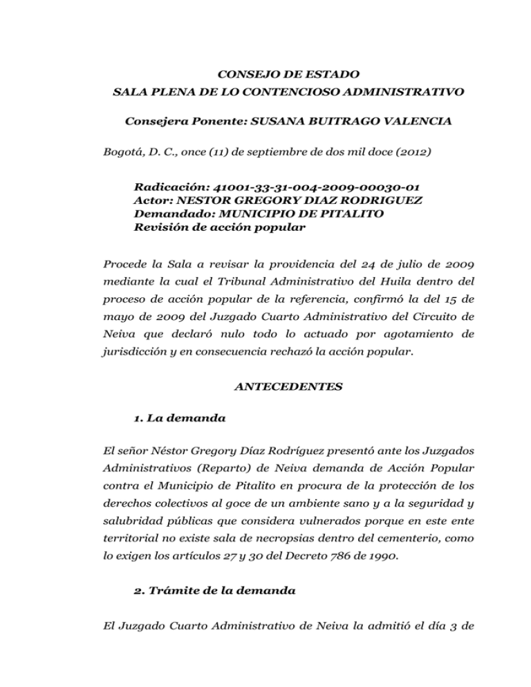 CONSEJO DE ESTADO SALA PLENA DE LO CONTENCIOSO ADMINISTRATIVO