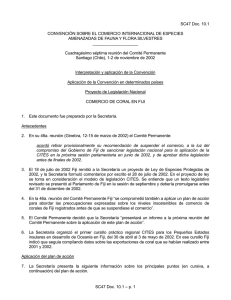 SC47 Doc. 10.1 CONVENCIÓN SOBRE EL COMERCIO INTERNACIONAL DE ESPECIES