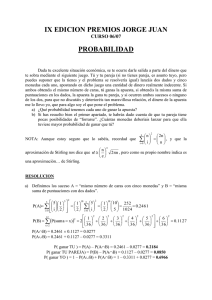 IX EDICION PREMIOS JORGE JUAN  PROBABILIDAD