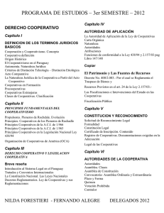 derecho cooperativo - SEGUNDA CATEDRA