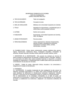 UNIVERSIDAD COOPERATIVA DE COLOMBIA Centro de Investigaciones EJEMPLO RESUMEN ANALÍTICO