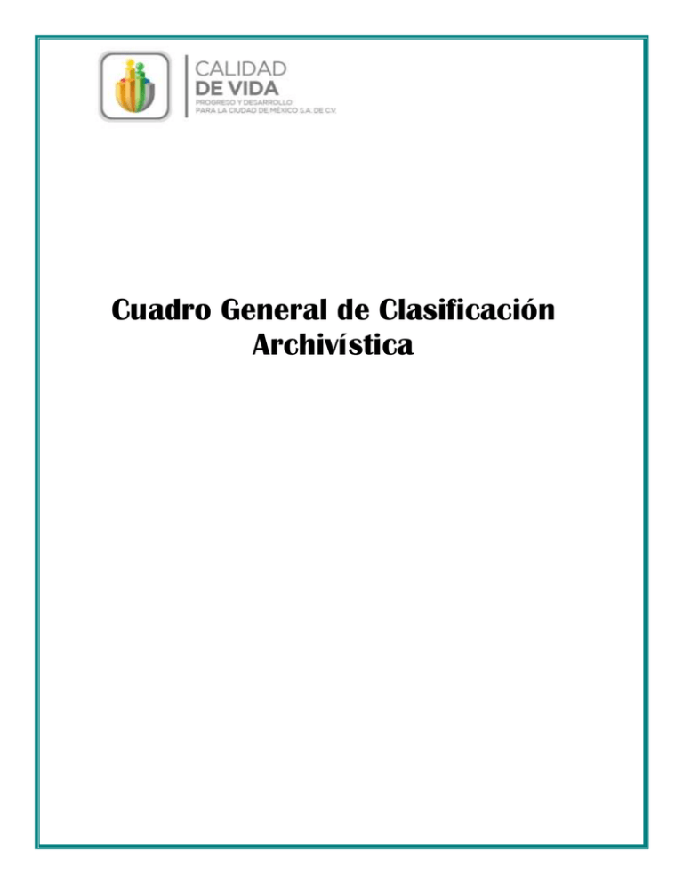 Cuadro General De Clasificación Archivística