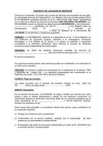contrato de locacion de servicios - Universidad Nacional del Callao.