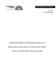 INCIDENCIA SOBRE EL COMERCIO ANDINO DE LA MEDIDA DE