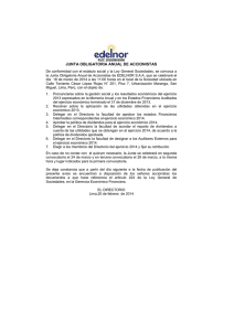 Convocatoria a Junta Obligatoria Anual de Accionistas 2014