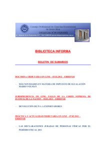 BIBLIOTECA INFORMA BOLETIN  DE SUMARIOS