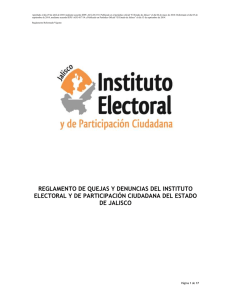 reglamento de quejas y denuncias del instituto federal electoral