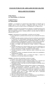 reglamento interno - Colegio Público de Abogados de Río Grande
