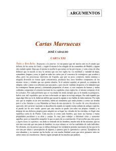 Cartas Marruecas ARGUMENTOS  CARTA XXI