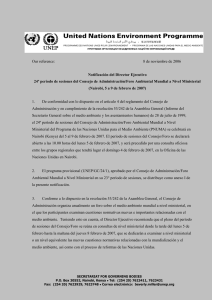 Our reference:  8 de noviembre de 2006 Notificación del Director Ejecutivo