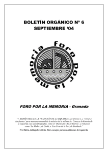 Septiembre 2004 - Foro por la Memoria