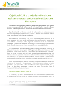 Caja Rural CLM, a través de su Fundación, Financiera