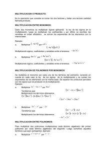 expresiones algebraicas multiplicacion y division