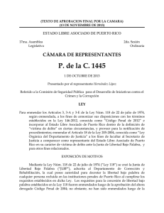 P. de la C. 1445 CÁMARA DE REPRESENTANTES