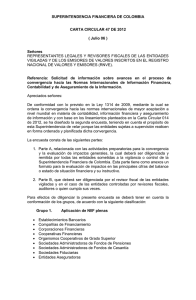 Carta Circular 47 de 2012 - Superintendencia Financiera de Colombia