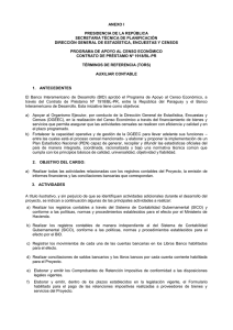 ANEXO I  PRESIDENCIA DE LA REPÚBLICA SECRETARIA TÉCNICA DE PLANIFICACIÓN