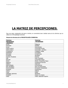 matriz de percepciones - Perceptología Comercial