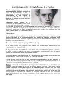 Søren Kierkegaard (1813-1855) y la Teología de la Paradoja.