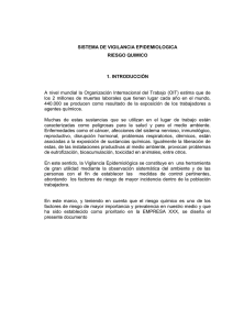 SISTEMA DE VIGILANCIA EPIDEMIOLOGICA RIESGO QUIMICO 1. INTRODUCCIÓN