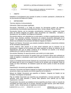 Manual de Procedimientos - Unidades Tecnológicas de Santander