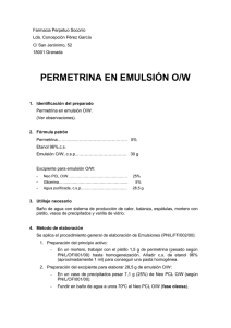 Permetrina en emulsión O/W - Asociación de formulistas de Andalucia