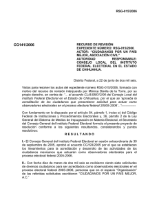 RECURSO DE REVISI&Oacute;N - Instituto Nacional Electoral