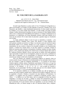EL VOLUMEN DE LA SAGRADA LEY por el M:.R:.H