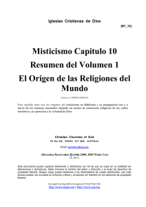 Misticismo Capitulo 10 Resumen del Volumen 1 El Origen de las