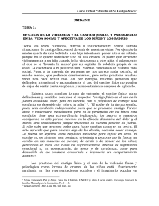 Curso Virtual “Derecho al No Castigo Físico” UNIDAD II  TEMA 1: