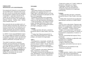 Formación Sistemática de la AESLO. Programa Convocatoria 2007