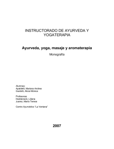 MASAJE - Instructorado de Yoga