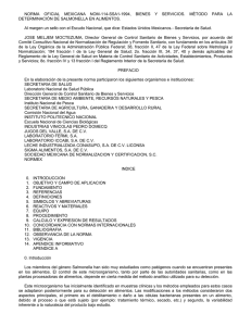 NOM-114-SSA1-1994: Detección de Salmonella en Alimentos