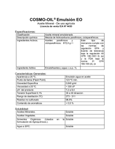 HOJA DE SEGURIDAD COSMO-OIL Emulsion EO