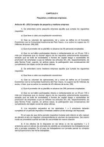 CAPÍTULO II  Pequeñas y medianas empresas.