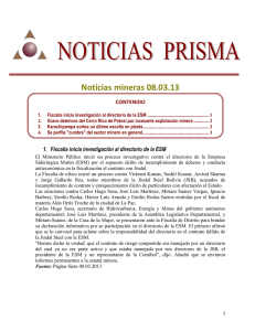 Noticias mineras 08.03.2013