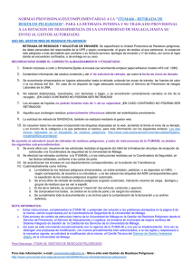 Normas y especificaciones COMPLEMENTARIAS A LA ITUMA 06, a