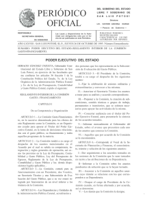 PERIÓDICO OFICIAL DEL GOBIERNO DEL ESTADO LIBRE Y