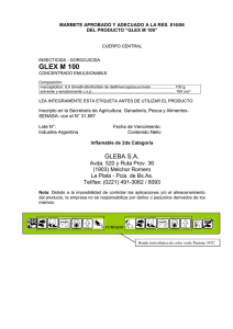 marbete aprobado y adecuado a la res 816-06 de glex m 100