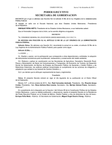 Reformas LXII Legislatura: Decreto 100. DOF 05-12-2013