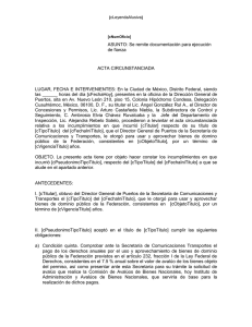 [cNumOficio] - Secretaría de Comunicaciones y Transportes