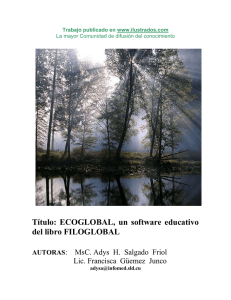 ECOGLOBAL, un software educativo del libro